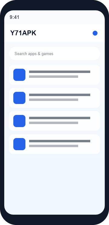 Y71APK search screen placeholder